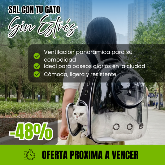Mochila Transportadora PORTÁTIL para Gatos y Perros Pequeños